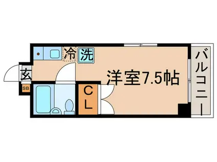 イーストアベニュー(ワンルーム/4階)の間取り写真