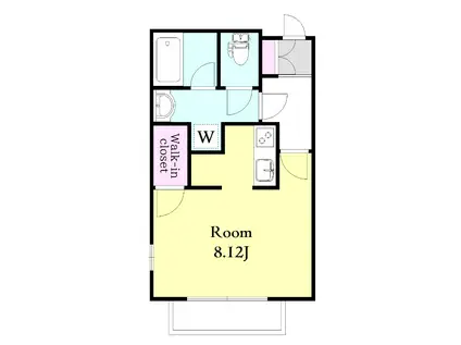 ラフィナート駒沢(ワンルーム/2階)の間取り写真