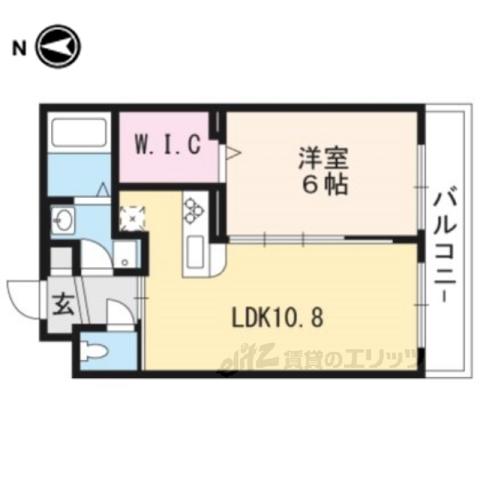 エーベル音戸山(1LDK/1階)の間取り写真