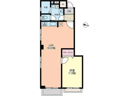 ニュー目黒台ハイツ(1LDK/2階)の間取り写真