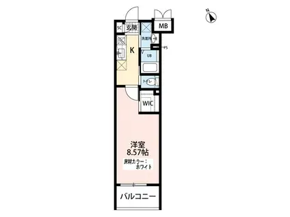 ウィングス三郎丸(1K/7階)の間取り写真