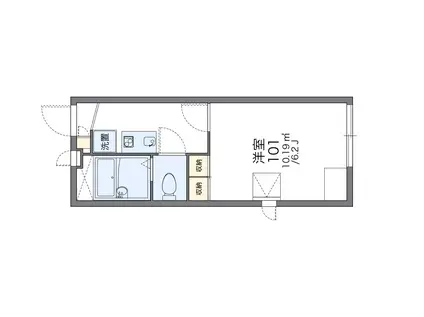 レオパレスウエストサイド(1K/2階)の間取り写真