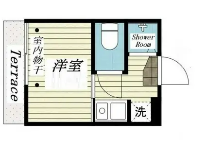 ポンデロッサ学芸大学(1K/1階)の間取り写真