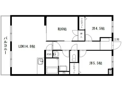 エスペランサAOI(3LDK/3階)の間取り写真