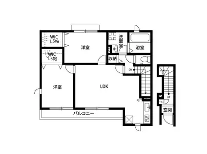 リーブルVENTI(2LDK/2階)の間取り写真