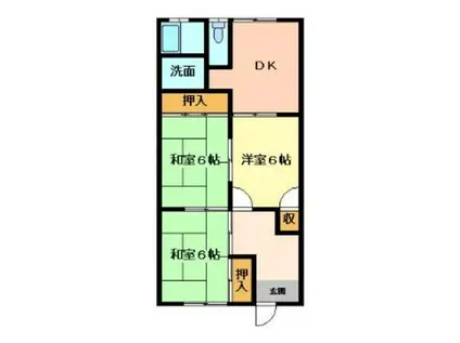 和光マンション(3SDK/1階)の間取り写真