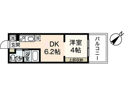 パークスISAMU(1DK/2階)の間取り写真