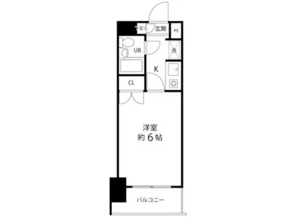 マイルストン東久留米(1K/8階)の間取り写真