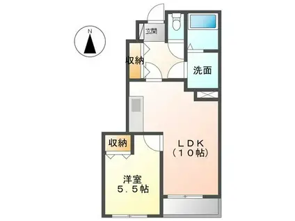 フォレストハイムTAKEO(1LDK/1階)の間取り写真