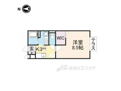 サンロイヤルⅠ(1K/2階)の間取り写真