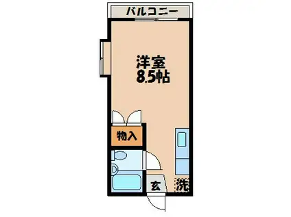 パージュ石神(ワンルーム/2階)の間取り写真