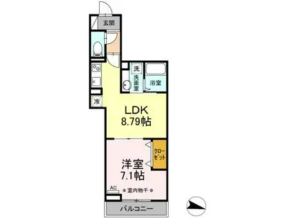 アヴァンス東大泉(1LDK/3階)の間取り写真