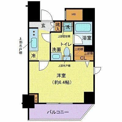 クレヴィスタ大森(1K/11階)の間取り写真