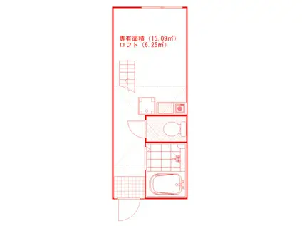 サンライフ(ワンルーム/2階)の間取り写真