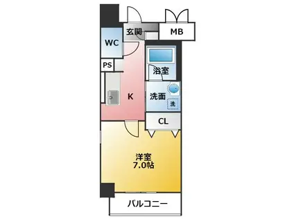 グランツェ名駅太閤通(1K/5階)の間取り写真
