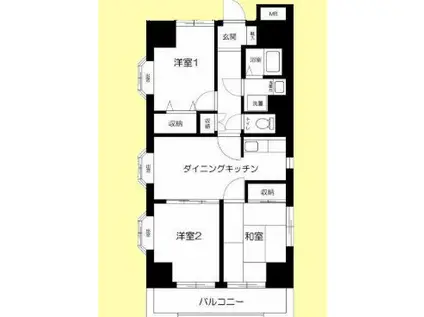 パークレジデンス大森(3DK/6階)の間取り写真