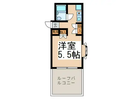 TOP長津田NO.2(ワンルーム/3階)の間取り写真