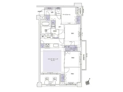 KDXレジデンス横濱紅葉坂(3SLDK/3階)の間取り写真