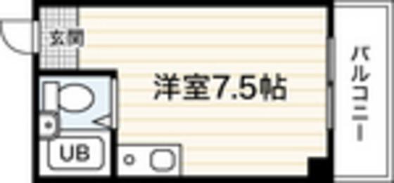 サンパーク横川(ワンルーム/5階)の間取り写真