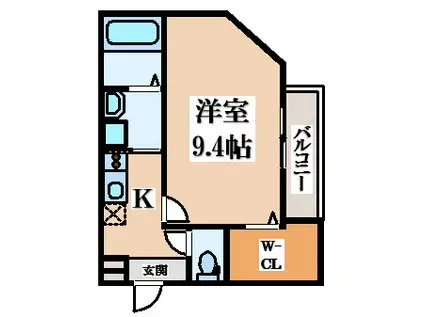 フジパレス花園中央公園南II番館(1K/2階)の間取り写真