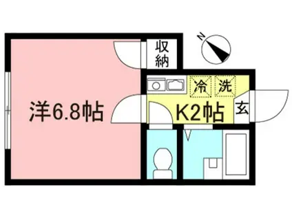 ドムス代田橋(1K/1階)の間取り写真