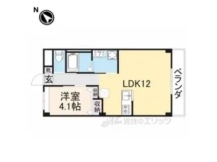 グリシーナ(1LDK/2階)の間取り写真