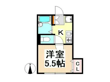 ソレイユ和泉(1K/1階)の間取り写真