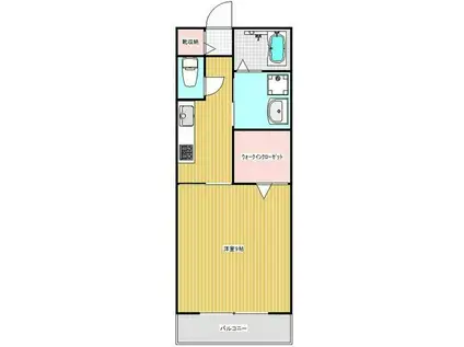 ＪＲ中央線 武蔵境駅 徒歩28分 3階建 築15年(1K/1階)の間取り写真