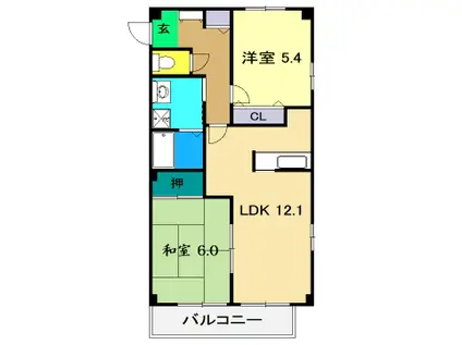 メゾン・ラフィネ(2LDK/3階)の間取り写真