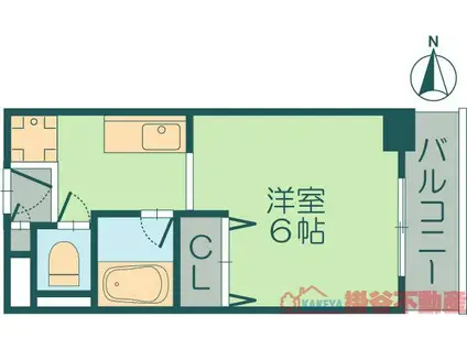 エスペオーラ近藤(1K/4階)の間取り写真