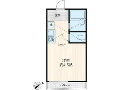 メゾン追浜(ワンルーム/1階)の間取り写真