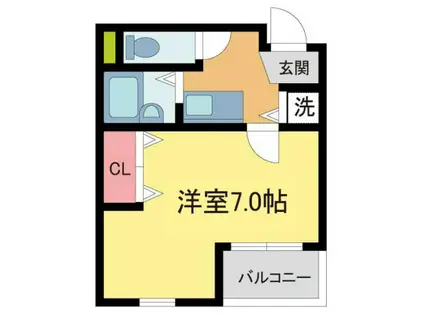 ライブリー宝塚(1K/4階)の間取り写真