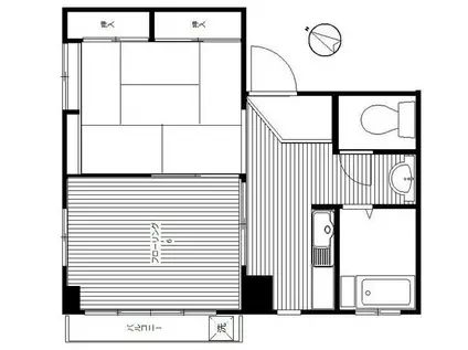 リバーサイドビル(2K/4階)の間取り写真