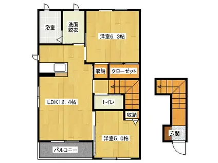 ドリームフォレストS(2LDK/1階)の間取り写真