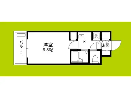 プレサンス同心アーバンステージ(1K/2階)の間取り写真