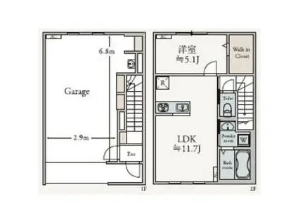 INFRAMINCE EDGE(1LDK/1階)の間取り写真