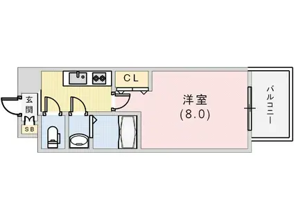 LIVIAZ KOBE SOLEIL(1K/5階)の間取り写真