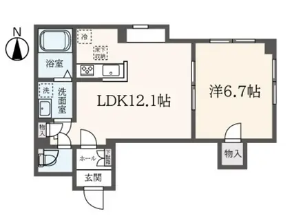 マインハイム(1LDK/1階)の間取り写真