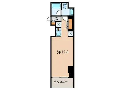 アーデン芝公園(ワンルーム/2階)の間取り写真