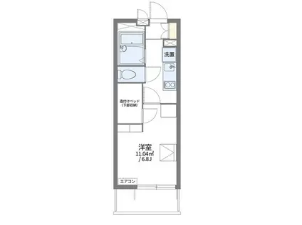 レオパレスサンフラワー中庄(1K/1階)の間取り写真