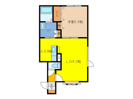 プラムハイツIII(1LDK/1階)の間取り写真