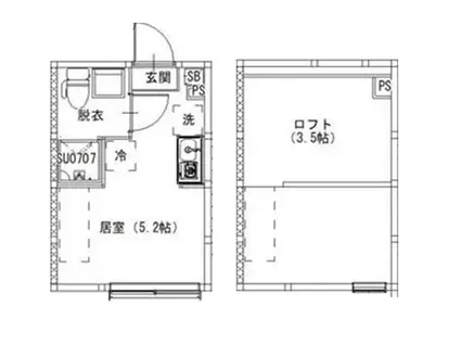 桜台4丁目 NEO AVAND(ワンルーム/1階)の間取り写真