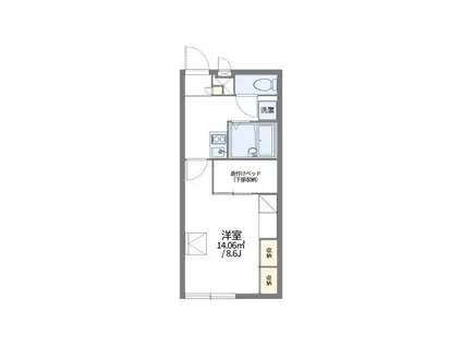 レオパレスアリスII(1K/1階)の間取り写真