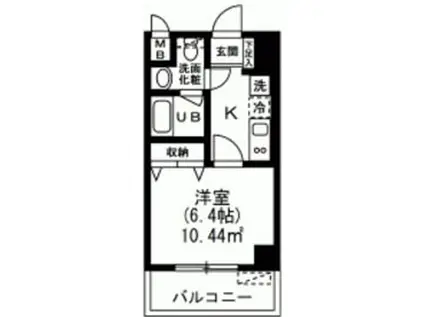 BEATO(1K/5階)の間取り写真