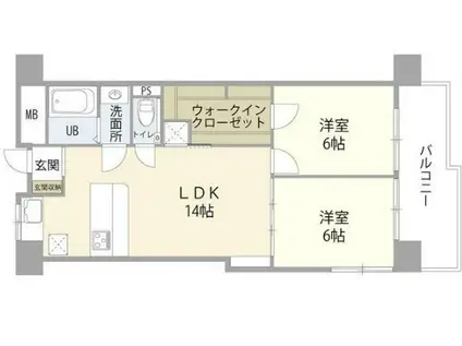 レック芝公園(2LDK/4階)の間取り写真