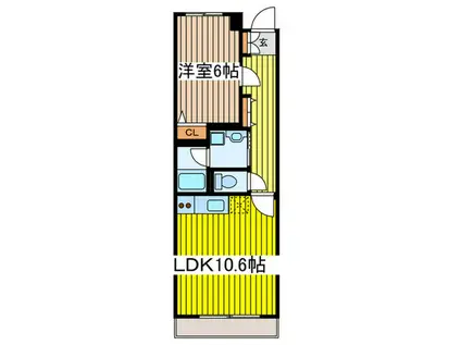 PARNASSUS成城(1LDK/3階)の間取り写真