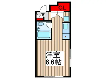 メゾン所沢(ワンルーム/1階)の間取り写真