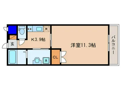 コテージ千秀守山(1K/2階)の間取り写真