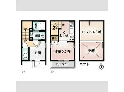 MONDO PULITO I(ワンルーム/1階)の間取り写真