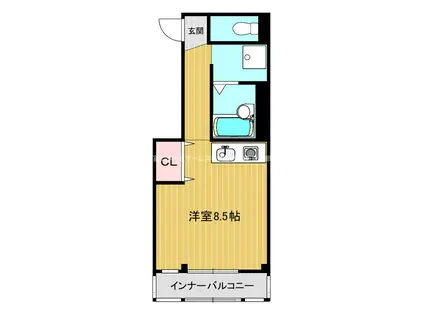 パークシティ長居(ワンルーム/4階)の間取り写真